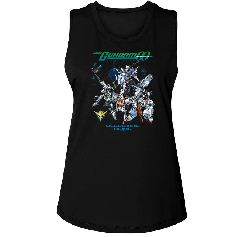 MOBILE SUIT GUNDAM Tank Top, Celestial Being In Space graphic tank top