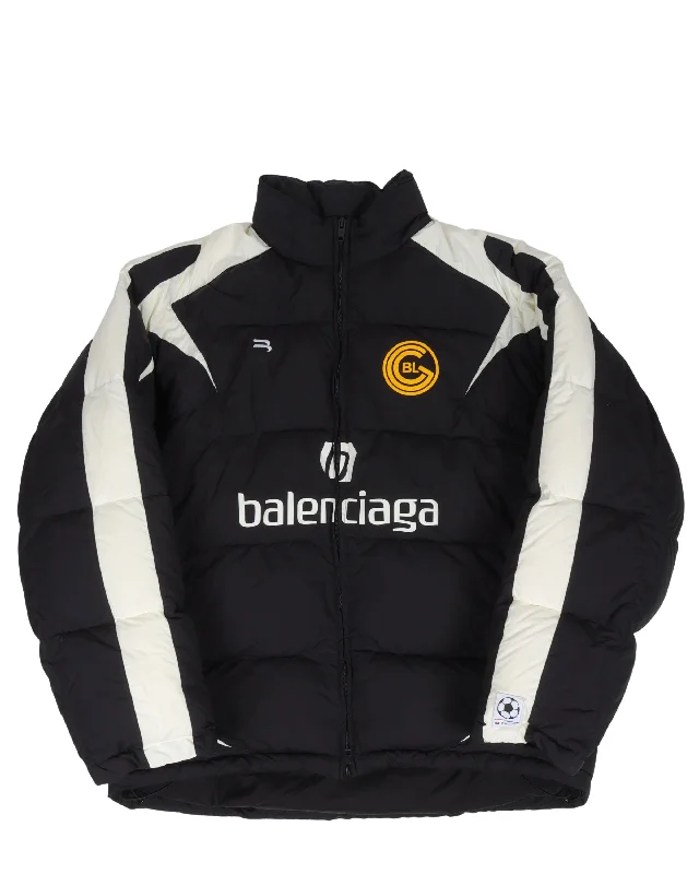 Soccer Oversized Puffer Jacket Corduroy Jacket Velvet Jacket Brocade Jacket