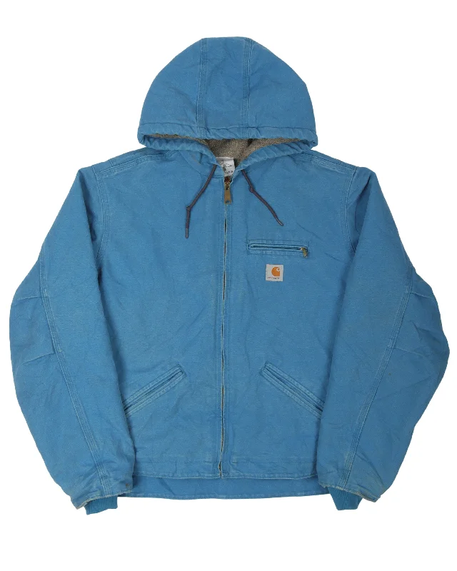 Carhartt Shearling Lined Hooded Jacket Trench Coat Raincoat Waterproof Jacket
