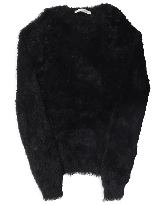 FW20 Runway Mohair Black Sweater Soft Cozy Warm