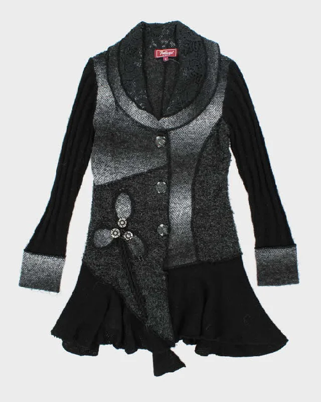 Vintage Y2k 00s Feelings Wool & Mohair Blend Cardigan - M Rayon Fabric Velvet Fabric Corduroy Fabric