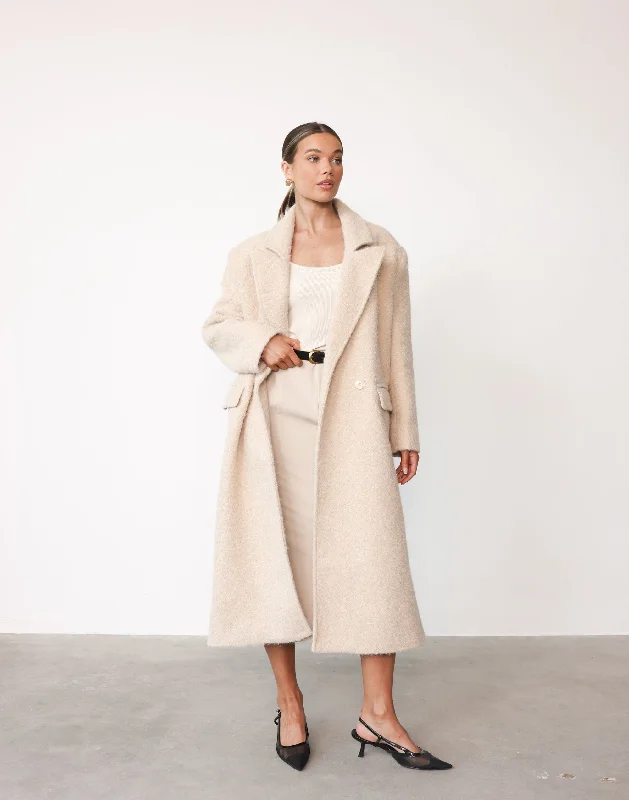 Camden Coat (Oat) Zip Front Button Front Snap Front