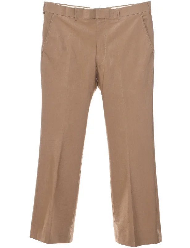 Light Brown Vintage Trousers - W35 L29 Trousers New Arrival