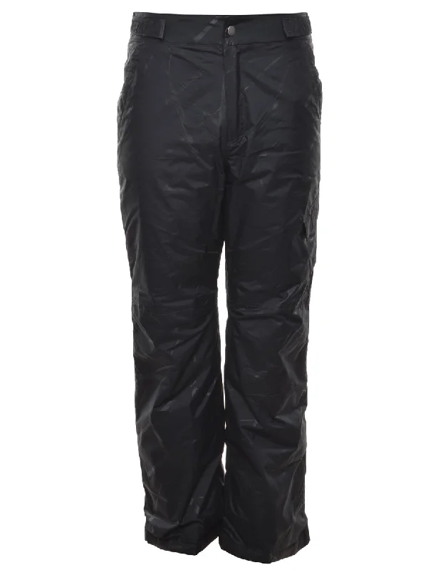 Columbia Black Ski Trousers - W28 L31 Trousers Elastic Waist Soft