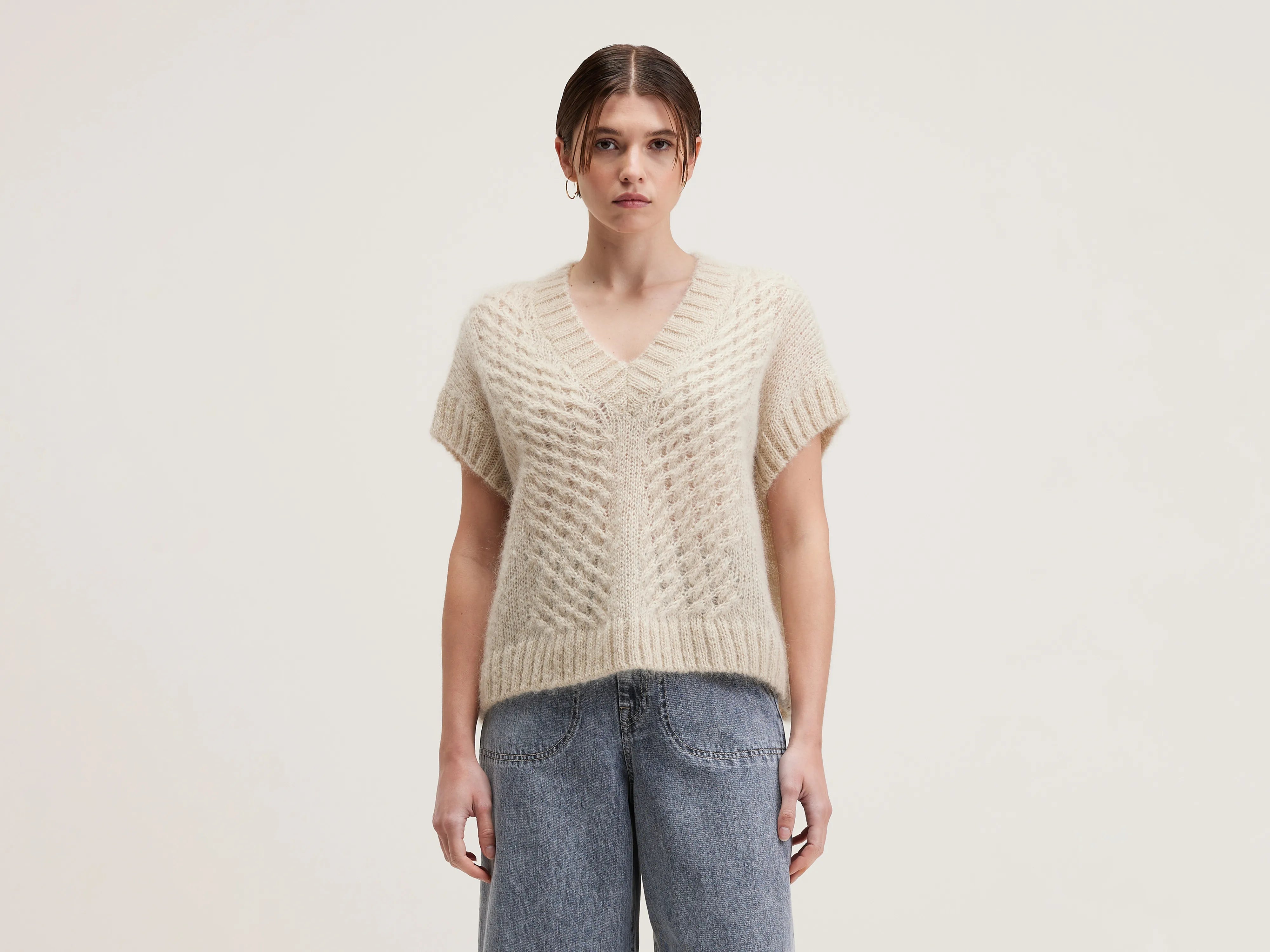 Abevy sleeveless sweater (242 / W / SABLE) Layered Multi-layer Single Layer