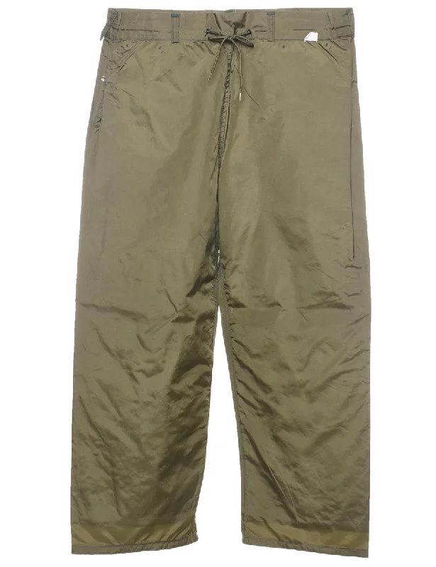 Canadian Waterproof Cargo Trousers - W36 L29 Cropped Trousers Casual Linen