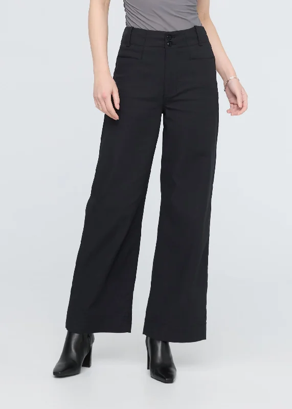NuStretch High Rise Trouser - Black Trousers Handmade Artisanal