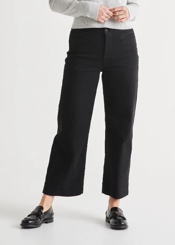LuxTwill High Rise Trouser - Black Trousers Prom Sequined