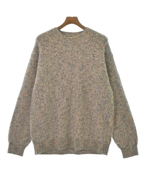 BEAMS Sweaters Solid Color Striped Floral Print