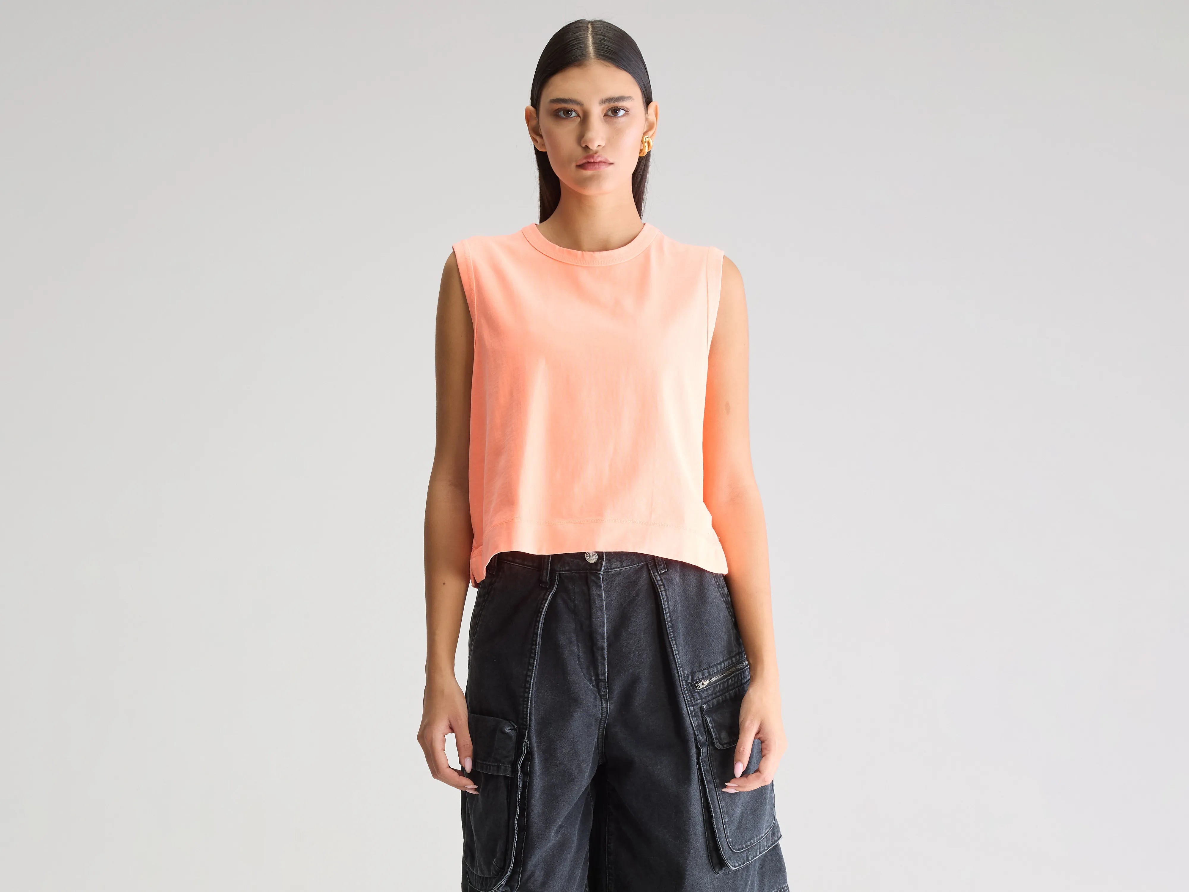 Cuare regular tank top (251 / W / EXOTIC WASH) neon tank top