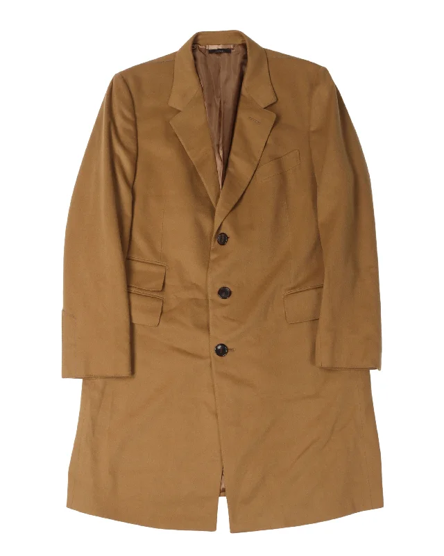 Single-Breasted Cashmere Coat Cape Coat Herringbone Coat Tweed Coat