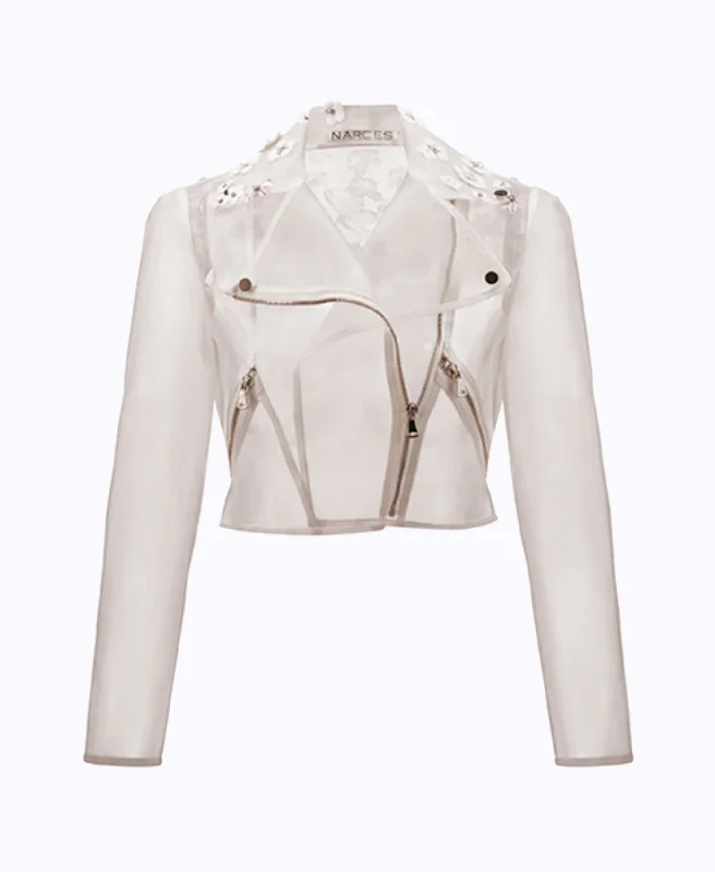 Sierra 3D Biker Jacket Snapped Jacket Toggled Jacket Drawstring Jacket
