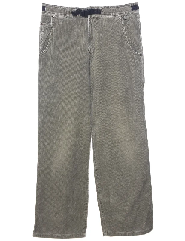 Corduroy Fabric Trousers - W32 L30 Trousers Denim Distressed