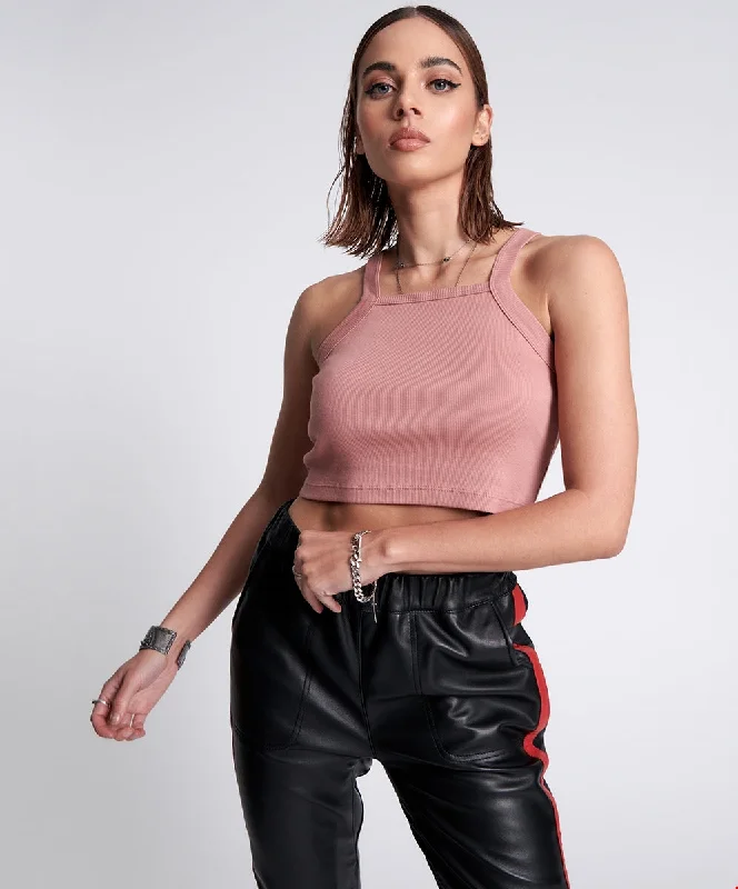 Bamboo Logo Rally Tank  - One Teaspoon workout tank top