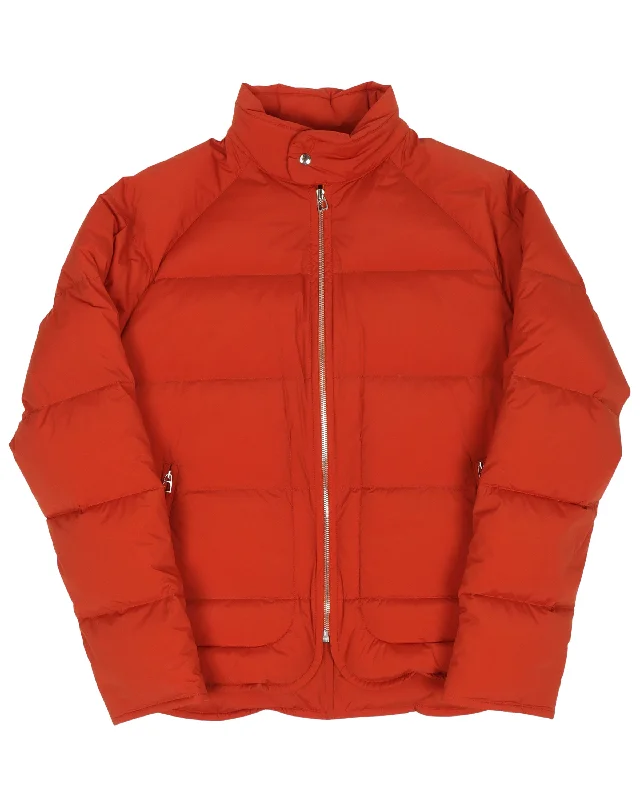 Puffer Jacket Front Pockets Side Pockets Patch Pockets