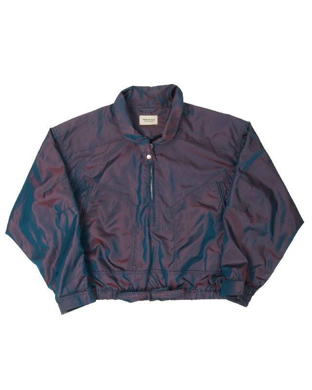 Iridescent Jacket Collared Jacket Crew Neck Jacket Turtle Neck Jacket