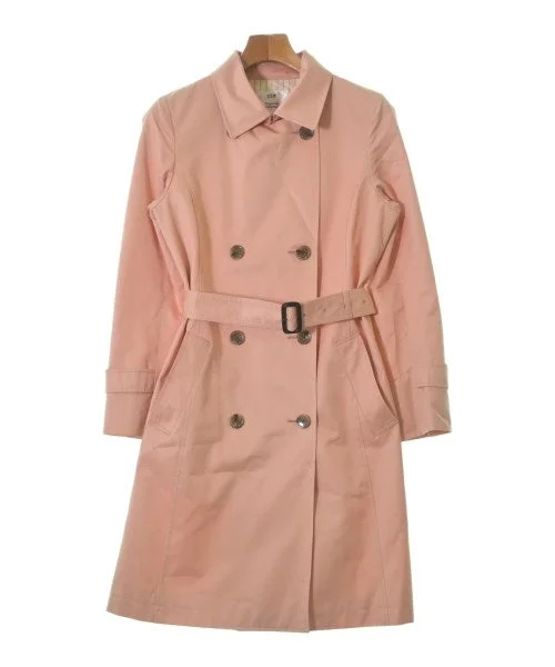 23ku Trench coats Striped Polka Dot Floral