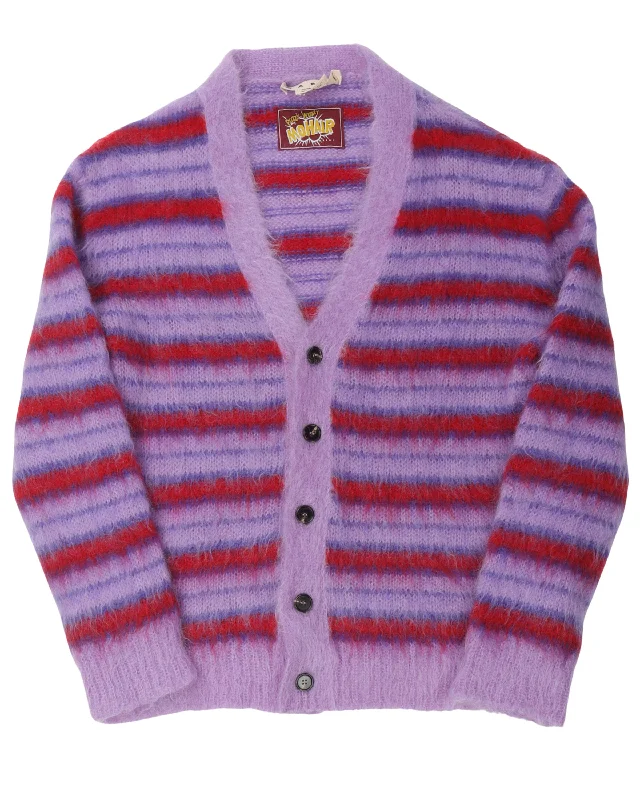 Mohair Fuzzy Wuzzy Cardigan Hooded Caped Shawl Collar