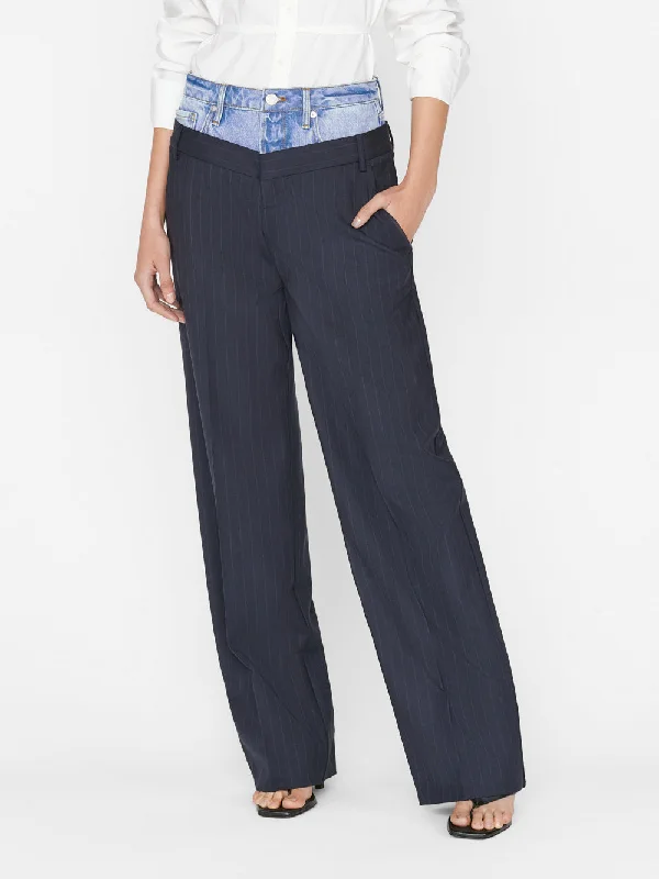 Le Mix Trouser -- Navy Multi Trousers Capri Summer