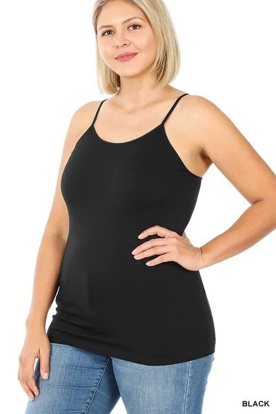 "The Cami" Fitted Stretchy Tank Top in Black soft tank top