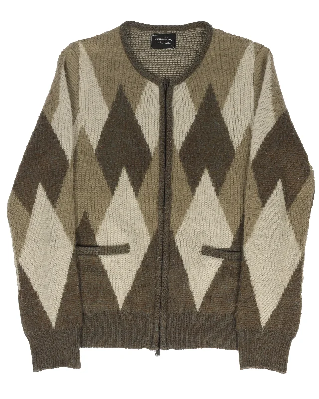 Zip Up Sweater Cable Knit Ribbed Knit Lace Knit