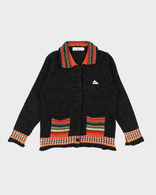 Vintage Monte Carlo Cardigan - M Polka Dot Checkered Tartan
