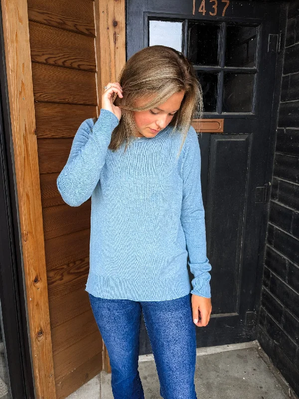 Classic Sweater - Plus - Teal Stretchy Elastic Breathable