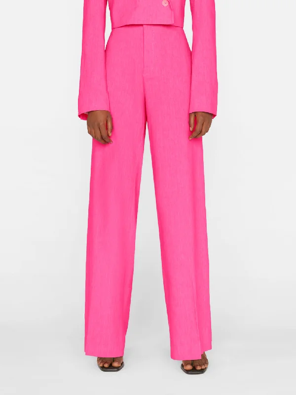 High Rise Wide Leg Trouser -- Flamingo Trousers Culottes Wide Leg