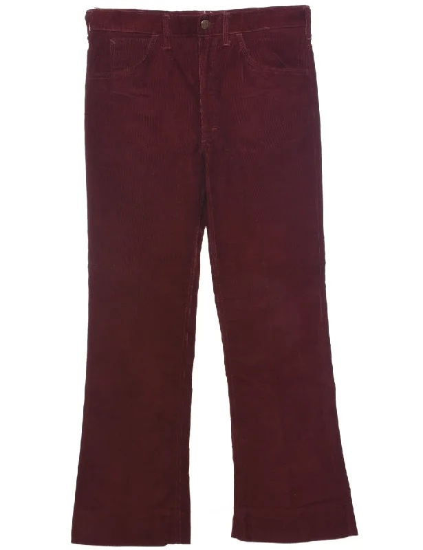 Lee Corduroy Trousers - W33 L31 Trousers Formal Black
