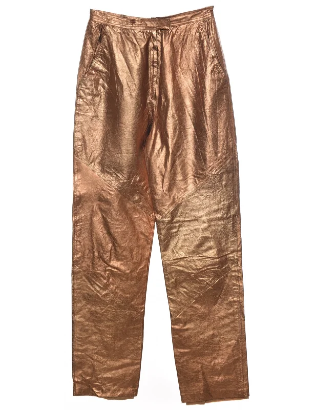 Copper Trousers - W26 L30 Trousers Striped Patterned
