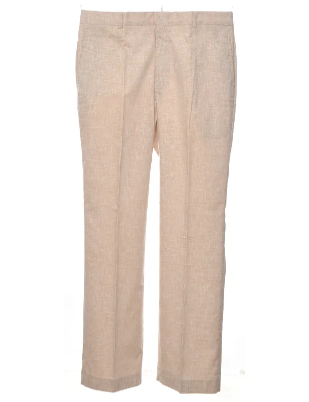 Brown Trousers - W36 L32 Trousers chic elegant