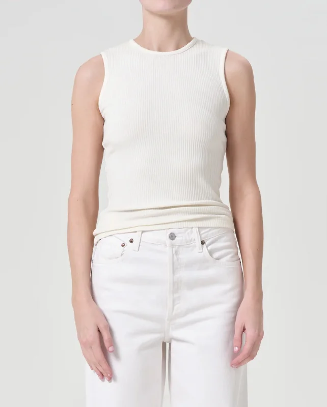 BINX TANK / OAT MILK low neck tank