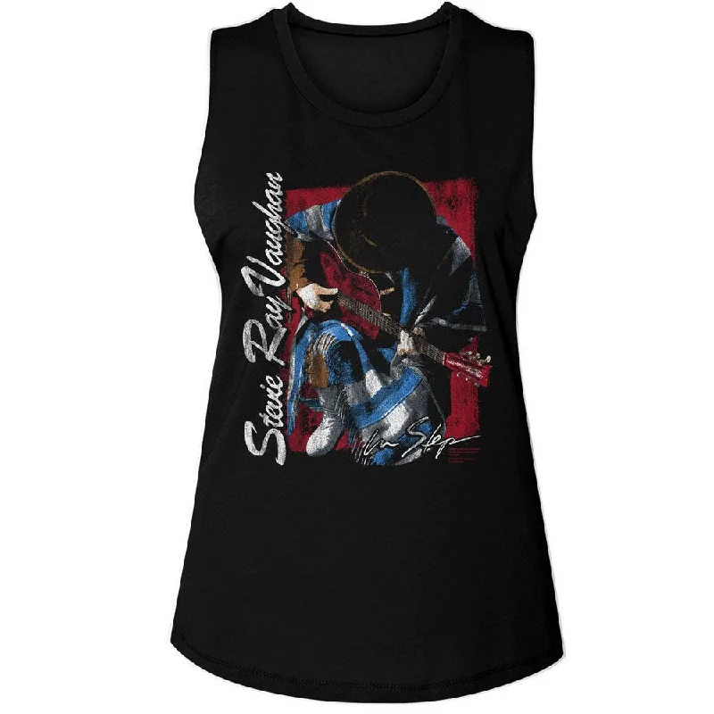 STEVIE RAY VAUGHAN Muscle Tank, Kneeling seamless tank top