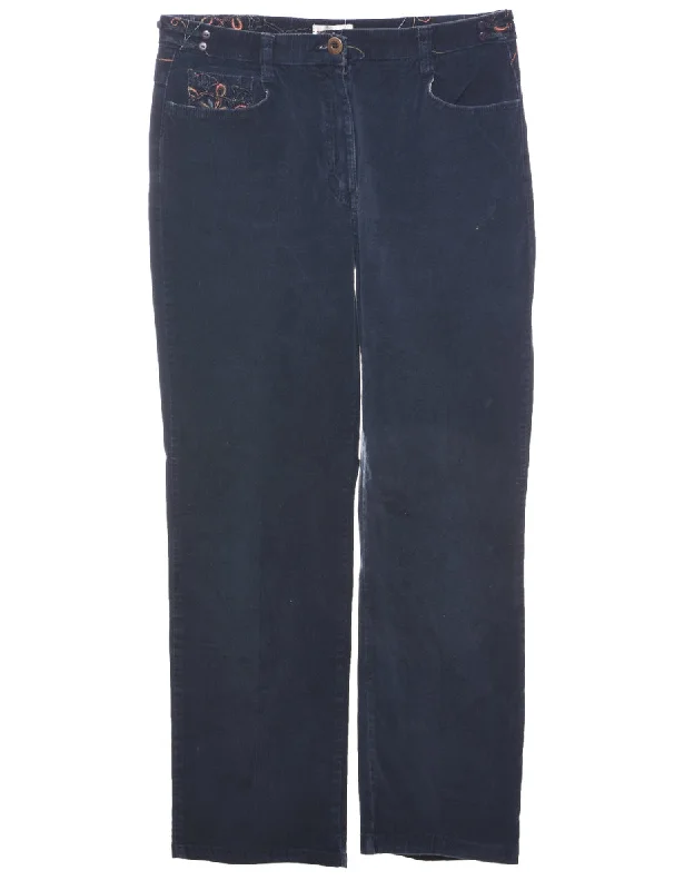 Corduroy Fabric Trousers - W29 L26 Trousers Satin Smooth