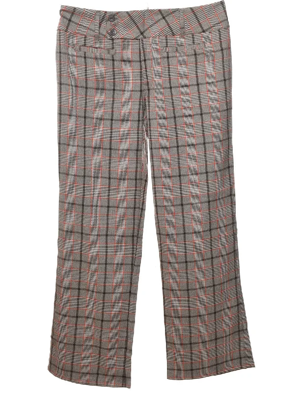 Checked Grey & Red Trousers - W38 L29 Trousers Review Highly