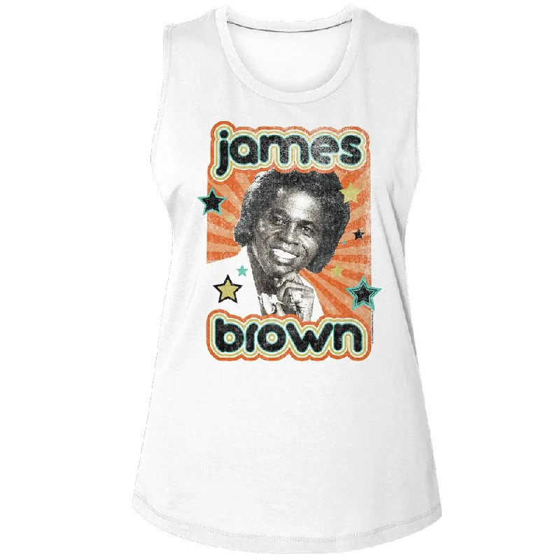 JAMES BROWN Tank Top, Stars halter tank top