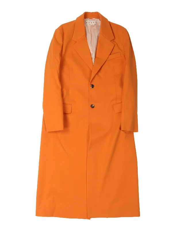 Single Breasted Long Coat Off-the-Shoulder Jacket Double-Breasted Coat Single-Breasted Coat