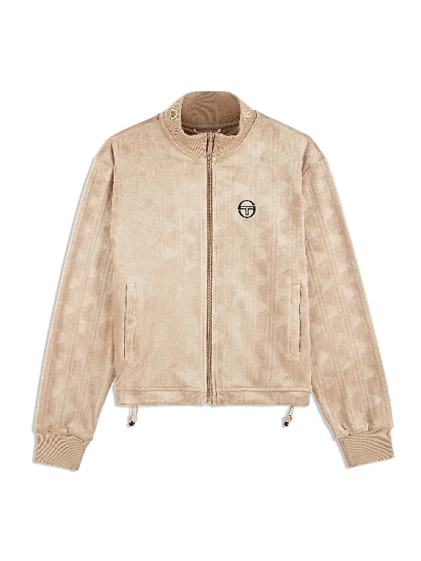 Gabrisa Velour Track Jacket- Humus Satin Jacket Silk Jacket Chiffon Jacket