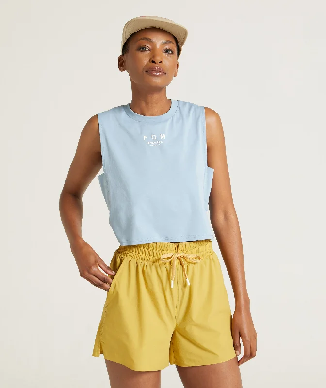 Ladies Outdoor Cropped Tank - Mountain Spring boho tank top