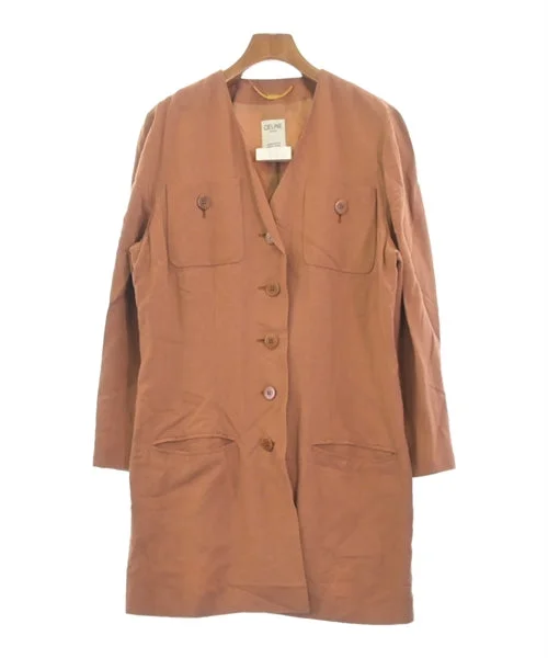 CELINE Collarless jackets Cotton Fabric Linen Fabric Terry Fabric