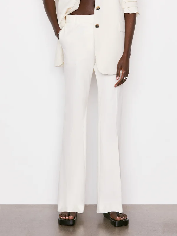 Le High Flare Trouser -- Blanc Trousers Elastic Waist Soft