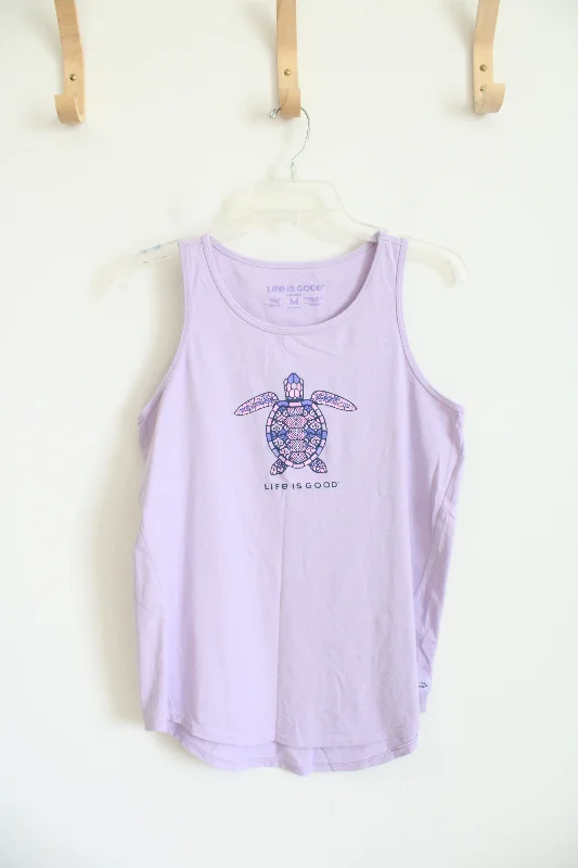 Life Is Good Purple Turtle Tank Top | M breathable tank top