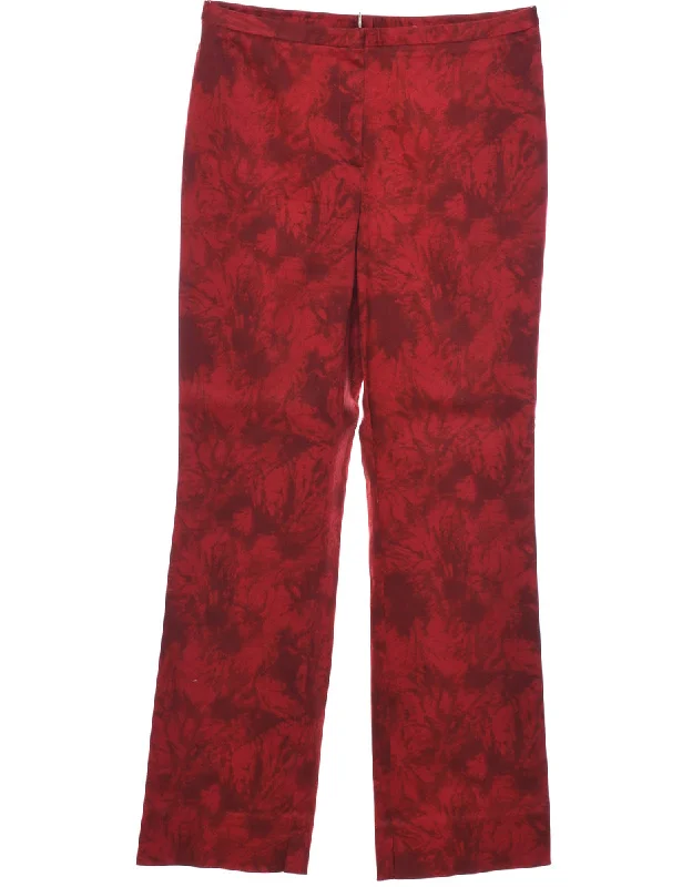 Maroon Y2K Trousers - W28 L28 Trousers Party Sparkling