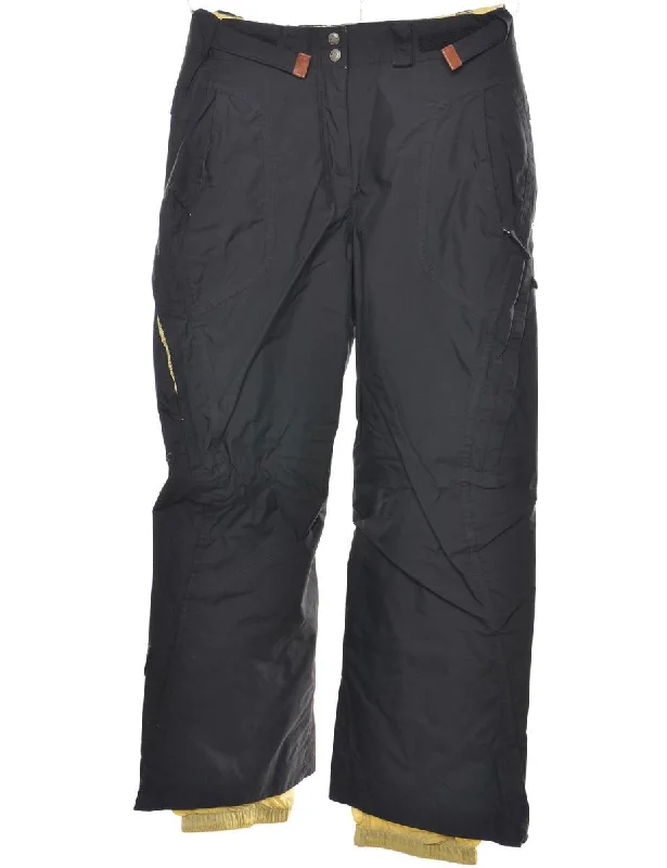 Columbia Black Classic Ski Trousers - W30 Chinos Cotton Straight Leg