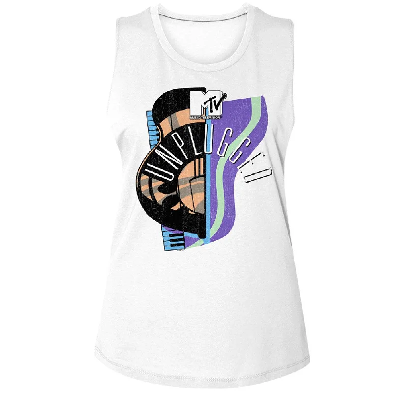 MTV Muscle Tank for Ladies, MTV Guitar Hot Piano sheer tank top
