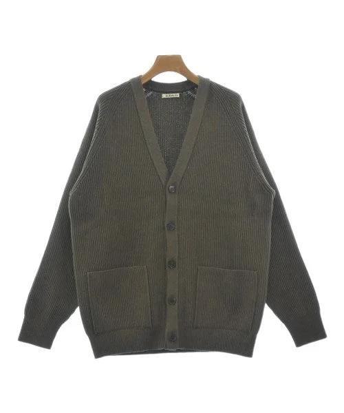 AURALEE Cardigans Denim Fabric Leather Fabric Suede Fabric
