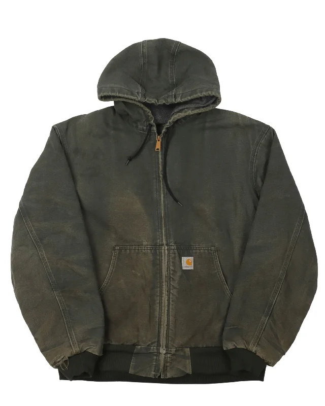 Carhartt Sun Fade Hooded Jacket Rayon Fabric Velvet Fabric Corduroy Fabric