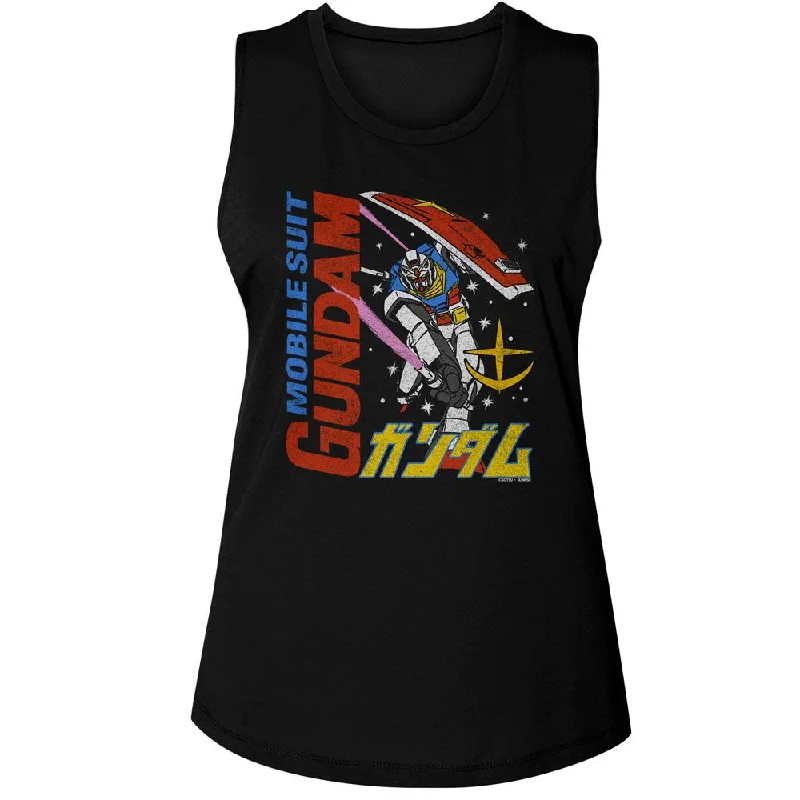 MOBILE SUIT GUNDAM Tank Top, Ms And Mecha print tank top