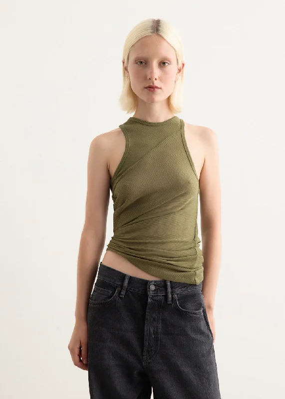 Spiral Tank sage tank top