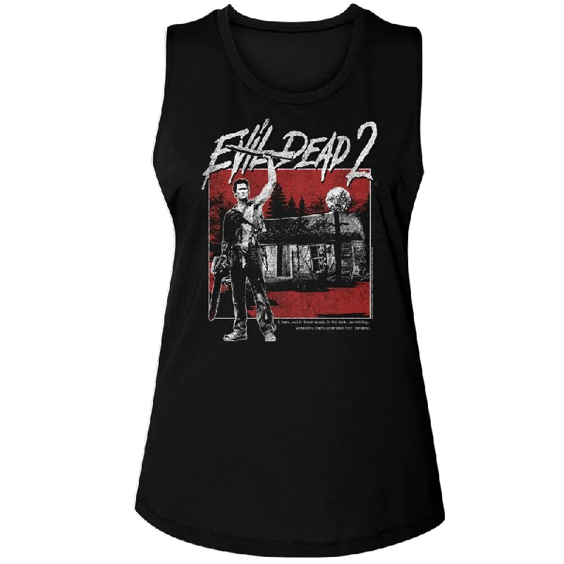 EVIL DEAD Tank Top, Cabin Square silver tank top